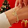 Turandoss Buchstaben Armband Damen Mädchen Gold – Zierliches 14K Vergoldetes Knoten Armband mit Buchstaben A Rubin Juli Geburtsstein Geburtstagsgeschenk Armreif Gold für Mädchen #1