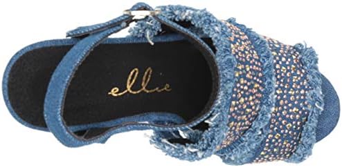 Ellie Shoes Women's Stiletto Sandal Heeled, Blue, 6 | Image 4