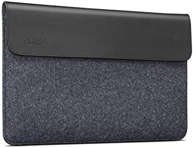 Lenovo Yoga 14-inch Split Leather and Woolen Felt Sleeve with Magnetic Closure