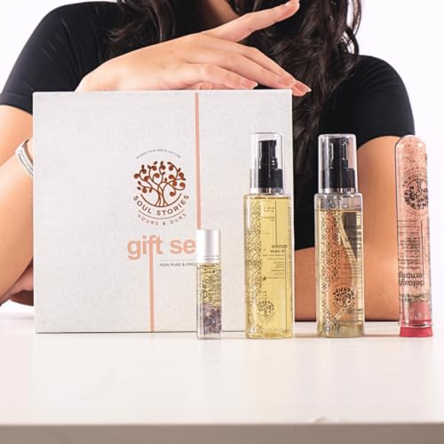 Image of Soul Stories Pregnancy Pamper Kit | Organic Self-Care Gift Set for Moms-to-Be | Massage, Nail & Cuticle Care, Intimate Wax & Lemongrass Bath Salt | Prenatal Relaxation & Skincare
