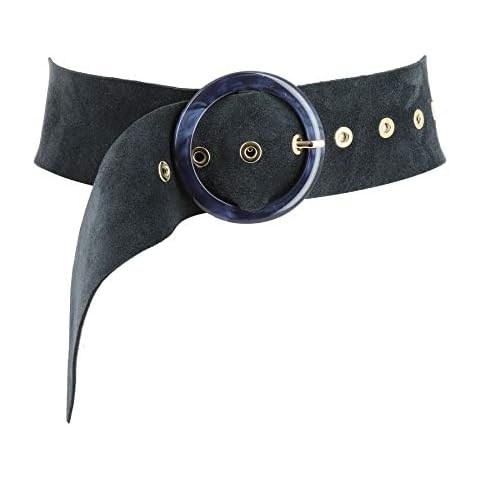 FASHIONGEN Anette Navy Blue Suede Belt Cover