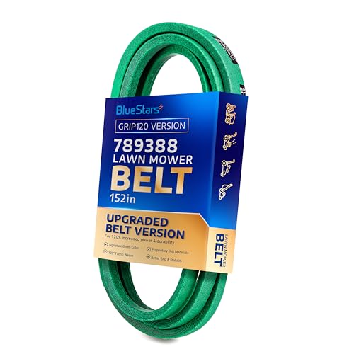 Image of [Upgraded Grip120] BlueStars 789388 Deck Belt Aramid Cord 152 inch x 5 /8 inch | Deck Belt for 52 inch Hustler Mini Z Super Z X-One 54 inch FasTrak Series Husqvarna Scag Bad Boy Lawn Mower Replaces 789388 Belt