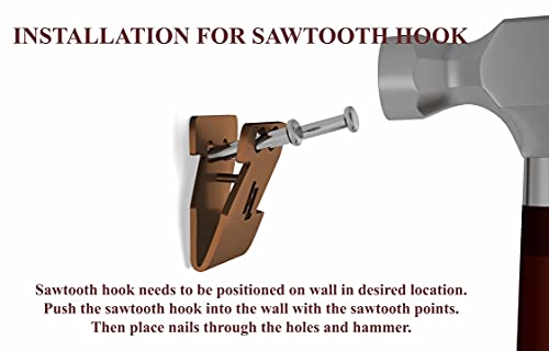 Image of 15lb Canvas Sawtooth Hooks (50-Pack) Exclusively Designed to Work with HangZ 20000B Sawtooth Hangers.