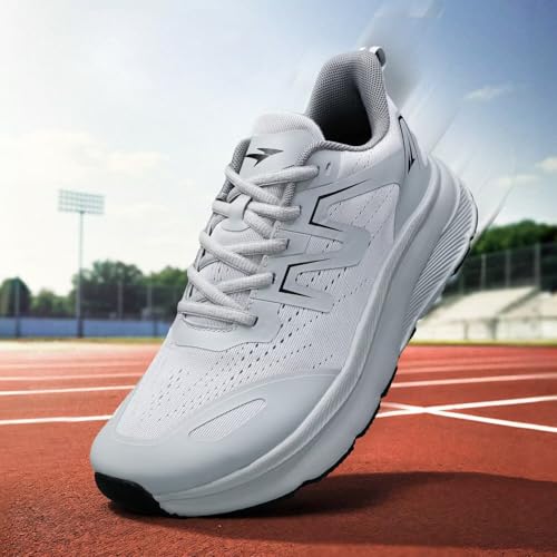 Image of KDN Men's Wide Toe Box Shoes Cushioned Road Running Shoes Non Slip Mens Walking Sneakers for Wide Feet Comfortable Athletic Gym Workout Shoes Wide Width