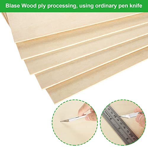 12 Pack Basswood Sheets 1/16 X 11.8 X 11.8 Inch Plywood Board, Thin Natural Unfinished Wood For Crafts, Hobby, Model Making, Wood Burning And Laser Projects #TOP2