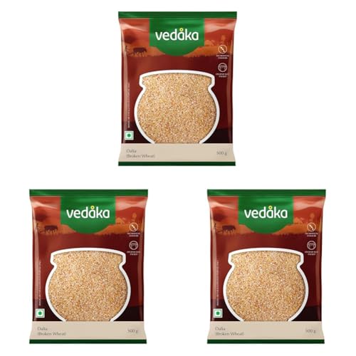 Image of Amazon Brand - Vedaka Dalia (Broken Wheat), 500 g (Pack of 3)