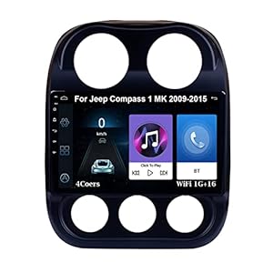 Android Auto Stereo Radiotuner met Bluetooth En Navigatie Voor Jeep Compass 1 MK 2009-2015 Plug En Play Ondersteuning…