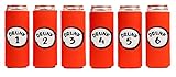 Baxendale Tall Can Sleeve for Slim Can and Tall Beer Cans - Set of 6 12oz Skinny Insulated Cooler Sleeves to Keep Drinks Cold - Compatible with Truly, Michelob Ultra, Seltzers, Redbull (Red Drunk)