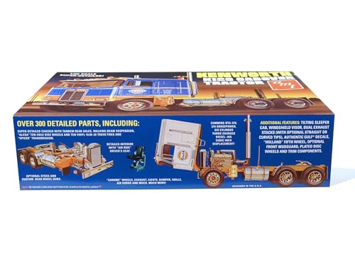 Kit Modelo Escala 1:25 Kenworth K-123 Cabover Gulf AMT miniatura 3