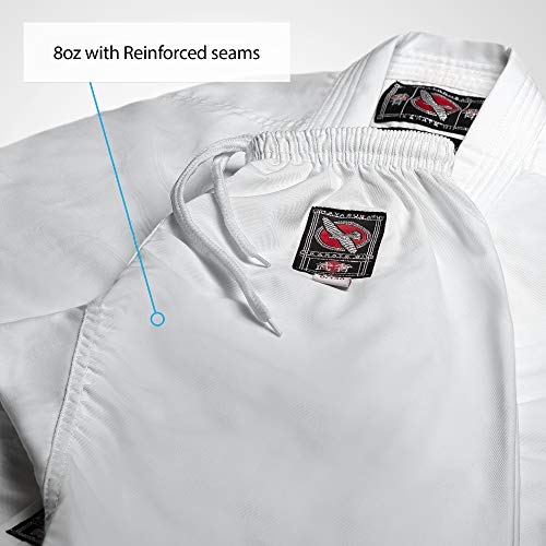Hayabusa Youth Cotton Karate Gi Uniform - White, 0/130 #TOP4