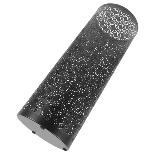Seau à parapluies en métal noir rond POPETPOP pour rangement intérieur
