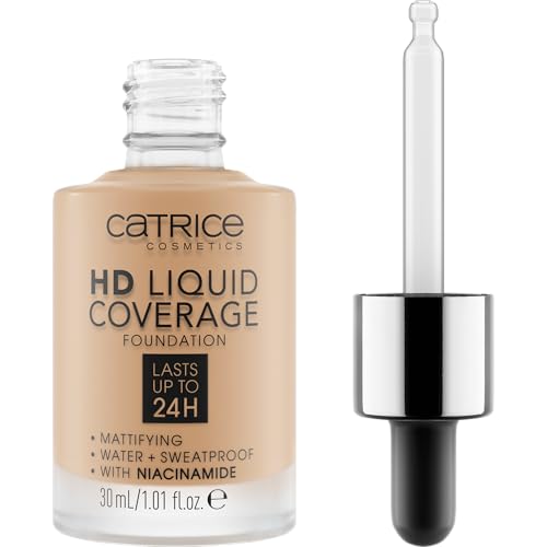 Catrice | HD Liquid Coverage Foundation | Flawless High Coverage | Vegan & Cruelty Free (032 | Nude Beige)