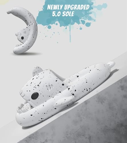 Generic Unisex Shark Slides Original Upgraded Anti-Slip Quick Drying Shark Slippers for Women Men Starlight Blue One Size 6 to 133