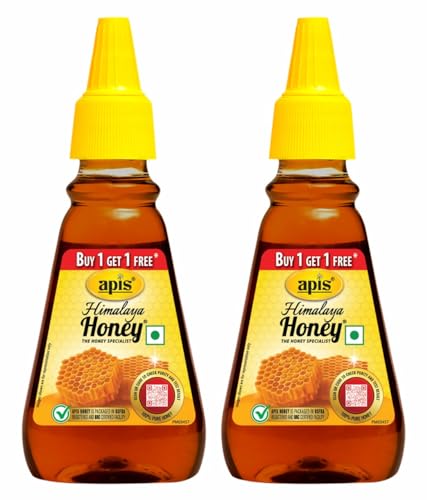 Apis Himalaya Honey, 225g (Buy 1 Get 1 Free)|Pure| No Added Sugar or Adulteration