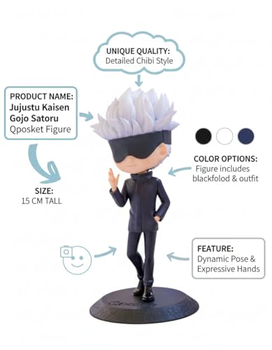 Image of Gojo Satoru Blindfold Action Figure 15 CM Jujutsu Kaisen Anime Collectible Collectibles | PVC Action Figure - Gojo Satoru Blindfold - 15 CM