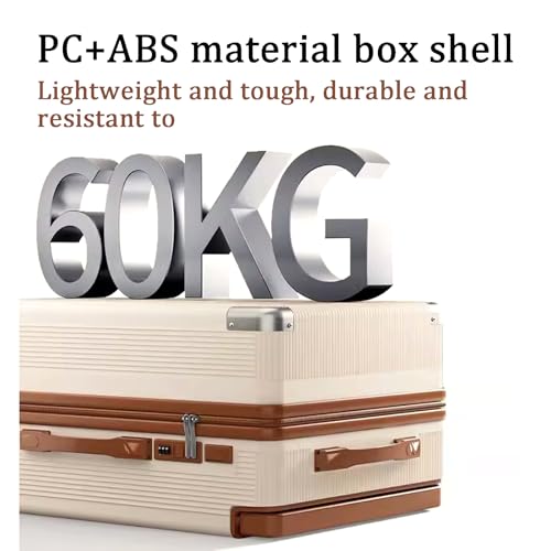 Large Suitcases with Wheels Wide Handle Carry on Luggage with Cup Holder Hard Lightweight Carry on Luggage,A,22IN2