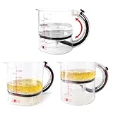 4 In 1 Measuring Cup With Adjustable & Scraper-Style Seal BaseοΌUp Cup With 1/4 1/3 1/2 1 MeasurementsοΌAdjustable Measuring Cup For Cooking And Baking & Ingredients