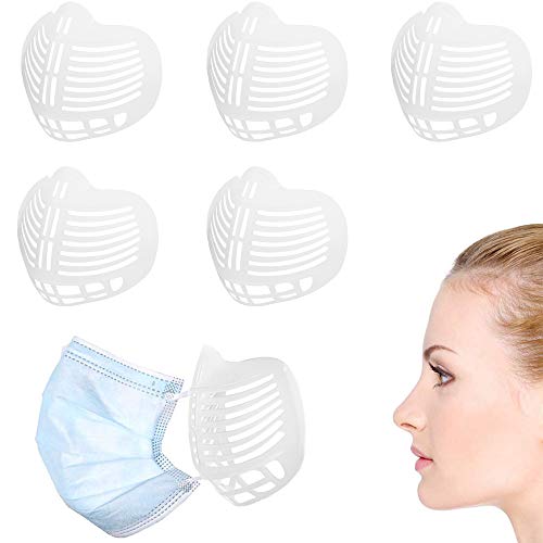 5 Pack Plastic 3D Inner Support Bracket The Second Generation for Mask Cool Lipstick Protector Stand Thinner and More Comfortable Nose Protection Lipstick