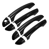 X AUTOHAUX 8pcs ABS Exterior Side Door Handle Cover Trim for Hyundai Elantra 2017-2020 Black Outer Door Handle Cover Decoration