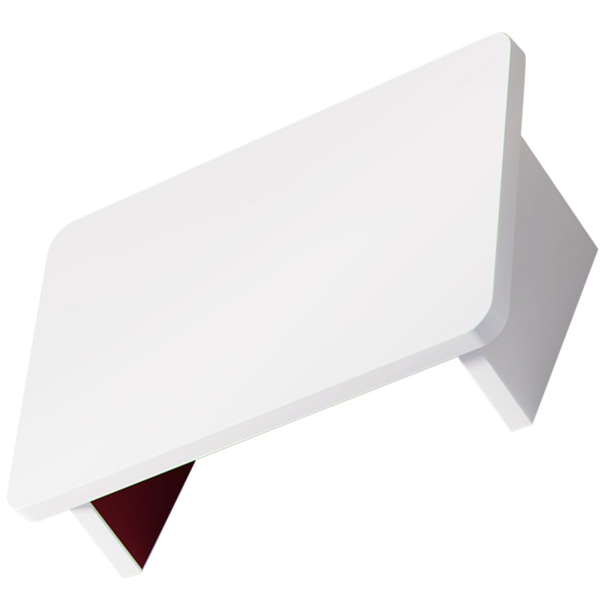 Poggiapiedi in Legno Bianco per Casa e Ufficio, Design Ergonomico | Supporto Inclinato, Riduce L’affaticamento, Accessorio da Scrivania Compatto