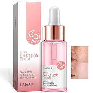 AKARY Sakura Face Fluid Essence Moisturizing Skin Shining Cherry Blossom Hyaluronic Acid Serum Essence Shrink Pores Tightening Skin Face Solution (17ml)
