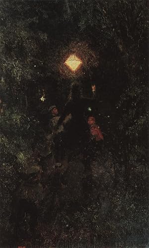 Cuadro en lienzo Passeggiata con lanterne de Il'ya Repin decorativo para oficina 60x90cm