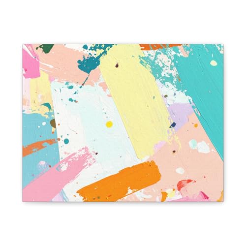 Colorful Abstract Canvas Wall Art, Modern Home Decor, Bright Living