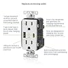 Leviton Type A & Type-C USB In-Wall Charger with 20A Tamper-Resistant Outlet, USB Charger for Smartphones and Tablets. Not for Laptops, T5633-W, White