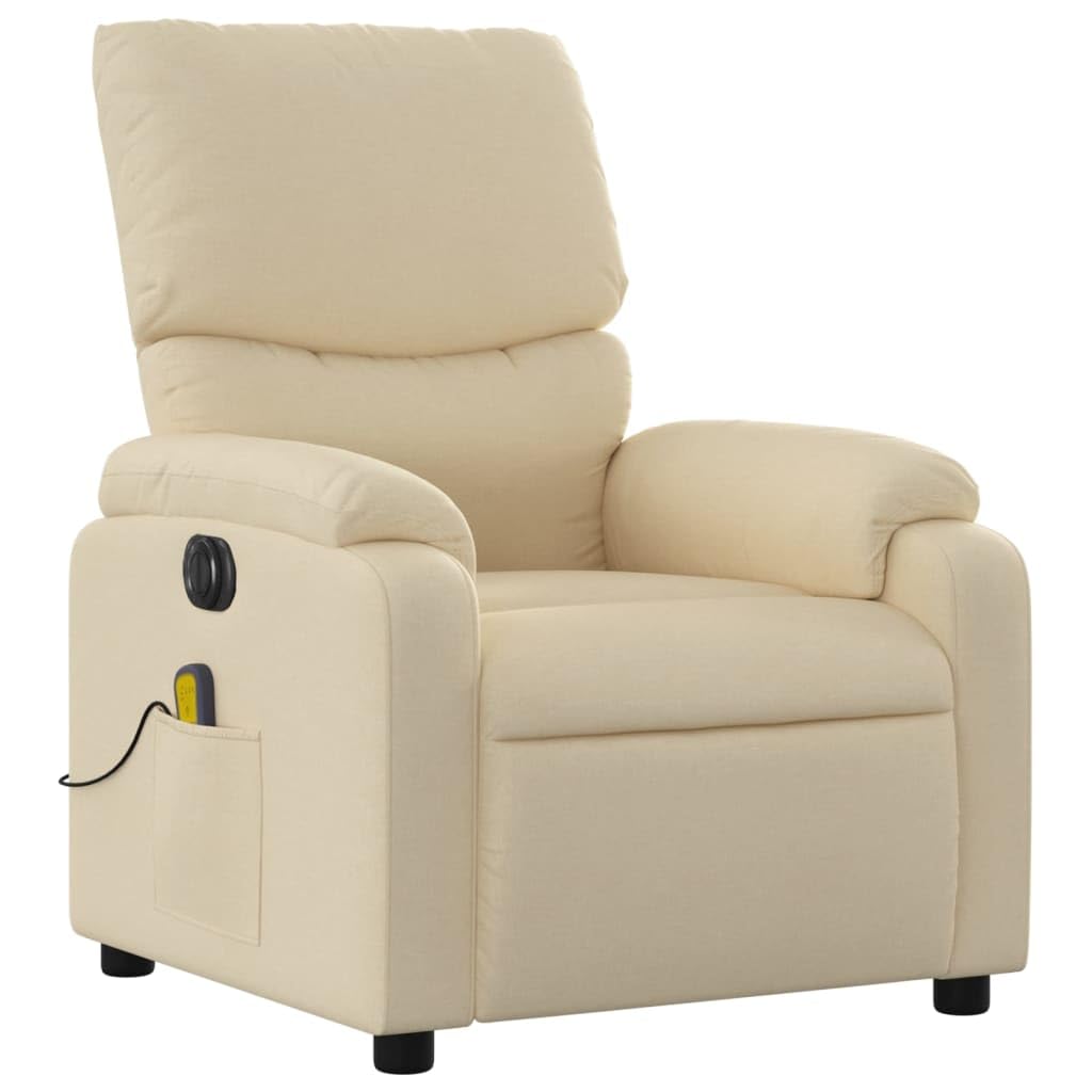 Sillón de Masaje Eléctrico con Mando a Distancia, Funda de Tela Transpirable, Sillón para Salón y Oficina en Casa para Relajarse (Empuje eléctrico hacia atrás)