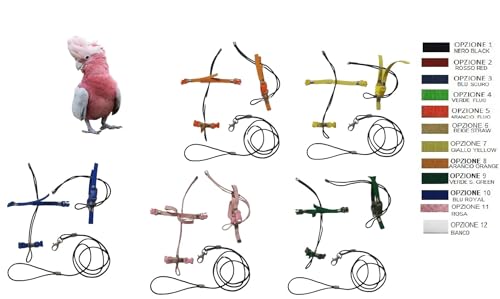 Arnés para cacatúa rosa elástico que evita tirones en el cuello 4