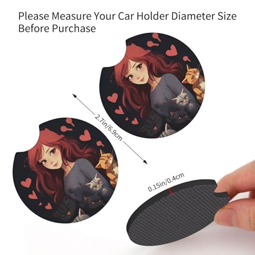Portavasos para carro negro universal 2 piezas miniatura 2