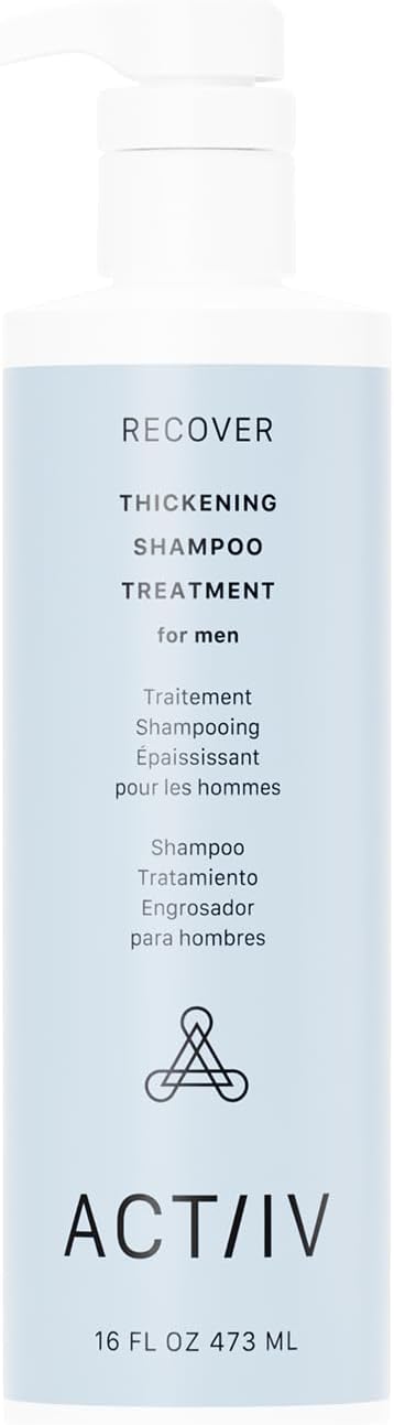 - Recover Thickening Shampoo Treatment For Men | Supports the Appearance of Fuller, Healthier-Looking Hair, Supports Scalp Health, Plant-Based, Color-Safe, Vegan,All Hair Types