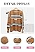 ETCYY Womens Sweaters Fall 2026 Batwing Long Sleeve Side Slit Knit Tops Crew Neck Striped Oversized Sweater Pullover,A Color Brown,Medium