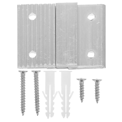 Hoement Kit de Fixation Murale en Z en Aluminium Visserie Incluse Support Robuste pour Miroirs et Tableaux Blancs Système de Fixation Sécurisé pour Maison et Bureau Ensemble 3 Pièces