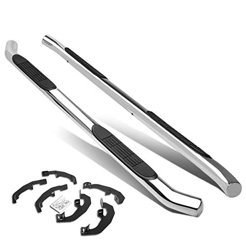 3 Inches Side Step Nerf Bar Running Board Compatible with Silverado Sierra 1500 2500 3500HD Extended Cab 19-20, Stainless Steel, Polished Chrome