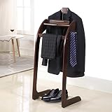 SÓLIDAMENTE DURADERO - PERCHA PARA TRAJES DE PIE DE PISO Hecho de madera maciza y hecho a mano. Eso hace que el caballero sea extremadamente robusto. Ya sean pantalones, camisas o chaquetas, el sirviente silencioso puede soportar la tensión. El sirviente silencioso para mujeres y hombres está completamente libre de metales pesados ​​y sustancias cancerígenas.