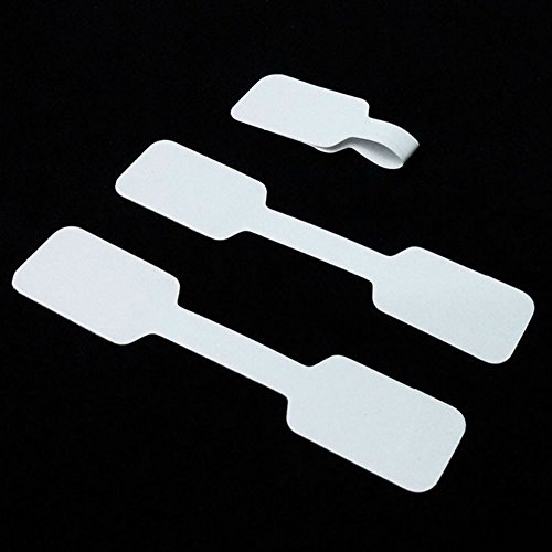 AKOAK 100 Pcs/Lot 1.2cm x 6cm Blank White Paper Price Tag Labels Jewelry Display Cards Labels Ring Sticker Hangtags - Thumbnail 4