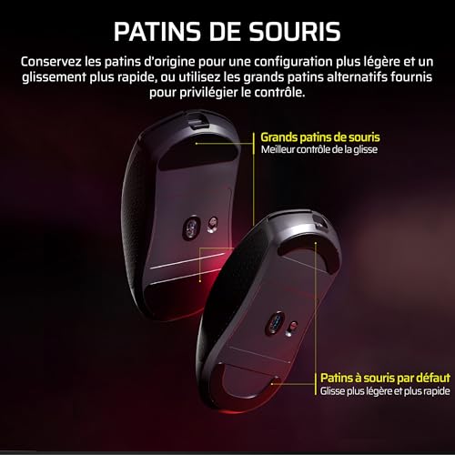 CORSAIR SABRE v2 PRO Ultralégère Sans Fil Souris gaming – 33 000 DPI, 36 g Poids, D’interrogation de 8 000 Hz, Switchs Mécaniques, Jusqu'à 70 Heures D'autonomie de la Batterie, CORSAIR Web Hub – Blanc