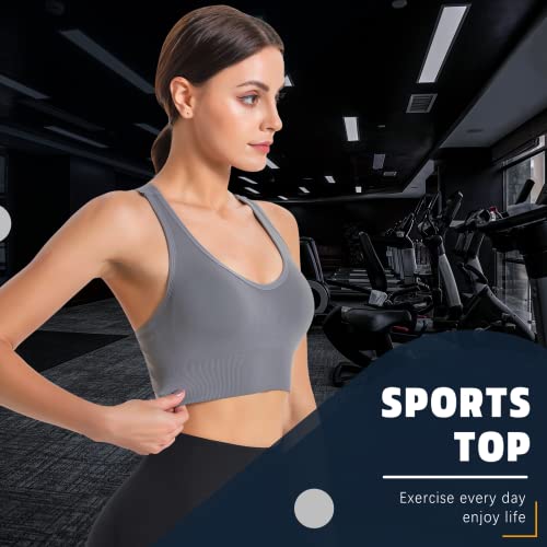 Image of Sports Bra, Workout Tops for Women, Medium Impact Strappy Padded Sports Bras for Women High Support