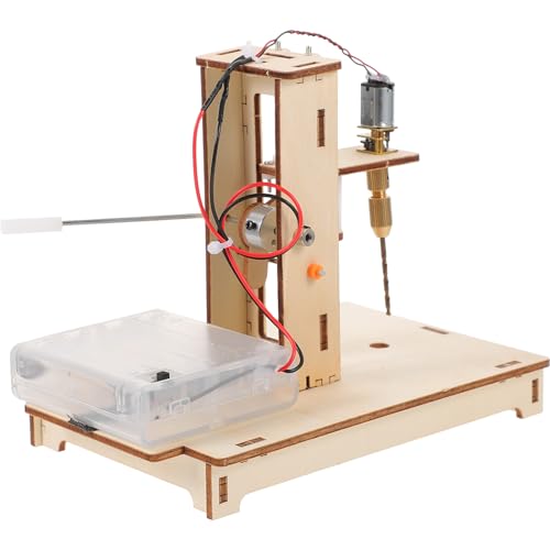 Mini perceuse à colonne DIY en bois pour projets scientifiques et loisirs