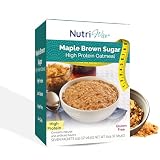 NutriWise High Protein Oatmeal | Maple Brown Sugar | 14g Protein, Sugar-Free, Low Calorie, Low Carb | Gluten Free, KETO Friendly Diet for Hunger Control | Meal Replacement | 7/Box