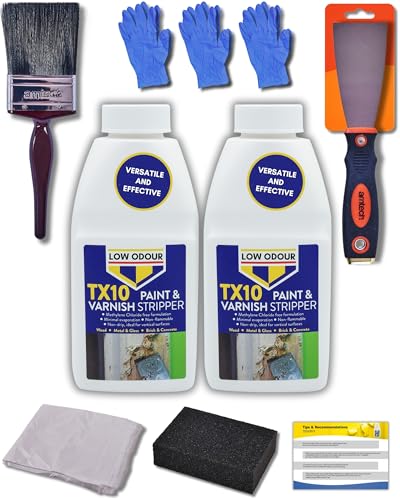 Professional Paint Stripper Bundle for Wood and Metal Highly Effective Paint Remover for Wood and Metal with Accessories - for Easy DIY Restoration