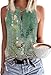 Produktbild Tanmolo Damen Tank Top Ärmellos Oberteile Sommer Tanktops V-Ausschnitt Blusentop Strand Sexy Vest Top Bluse Grün, M