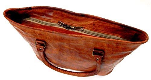 Image of Firu-Handmade Leather Tote Bag for Women Vintage Genuine Leather Purses for Women Handbag