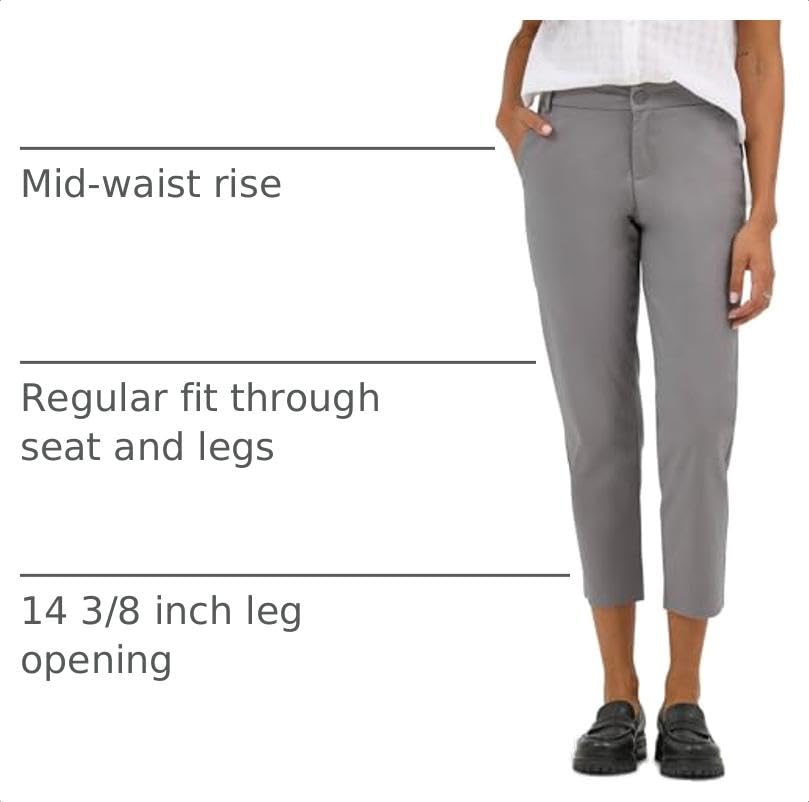 Lee Women's Wrinkle Free 23" Capri Pant, HD Lee Gray, 16 - image 4