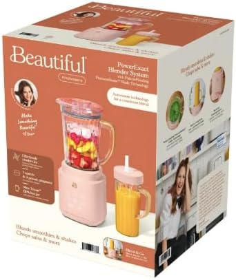 Miniatura 3 de Hermoso sistema de licuadora PowerExact activado por el tacto de alto rendimiento con vaso On The Go de 20 onzas (rosa rosa)