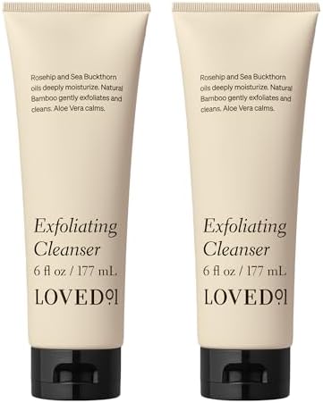 Loved01 Face & Body Exfoliating Cleanser, John Legend Skincare, Hydrating & Moisturizing Wash, Helps Skin Irritation, with Mandelic Acid for Gentle Exfoliation, 2-Pack (6 oz each)