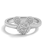 H&Beautimer 925 Sterling Silver Rings for Women-Cute Mickey Design Rings-Female Fine Jewelry-AAA CZ Wedding Rings 3-4-5-6-7-8-9#-Handmade in Italy (Classic Style, 8)
