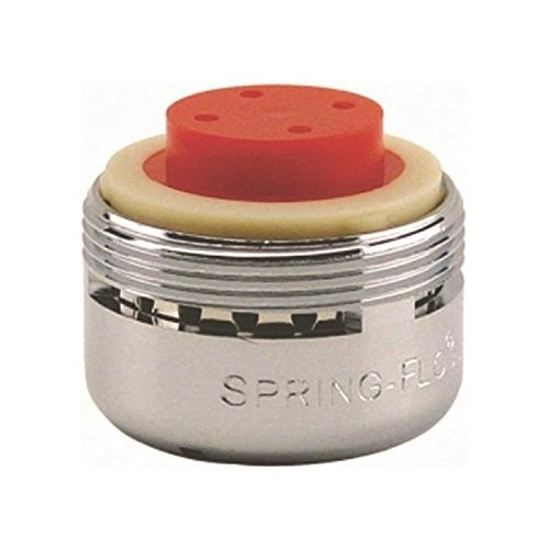 Neoperl15 0710 5 Standard Flow Spring-Flo Male Aerator with Tightening Grooves, 2.2 GPM, Small, 3 Screens, Aerated, 13/16"-27 Threads, Chrome Finish
