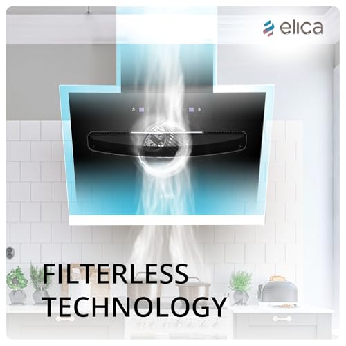 Image of Elica 60 cm 1200 m3 /hr Filterless Kitchen Chimney with 15 Years Warranty (EFL-S607 LTW VMS, Motion Sensor Control)